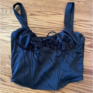 Bershka Black Corset Top/Size M
